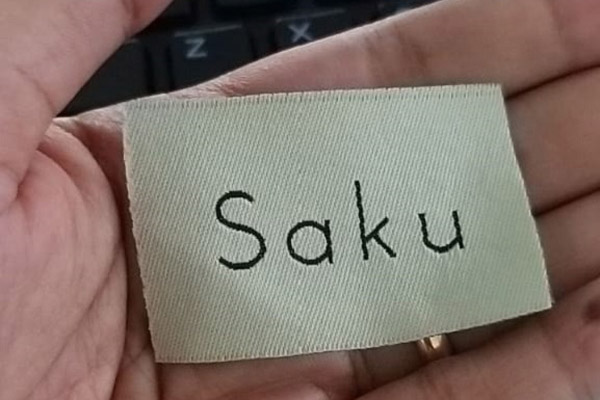Label Baju Woven Damask Saku